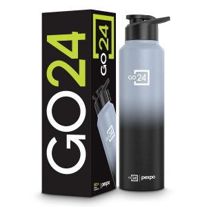 Water Bottle 1 ltr Stainless Steel Sports/Fridge Bottle with Sipper Cap