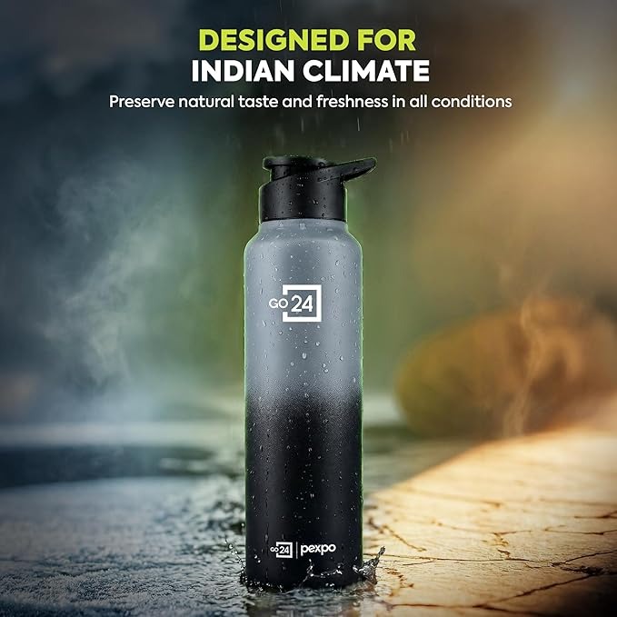 Water Bottle 1 ltr Stainless Steel Sports/Fridge Bottle with Sipper Cap - Image 4